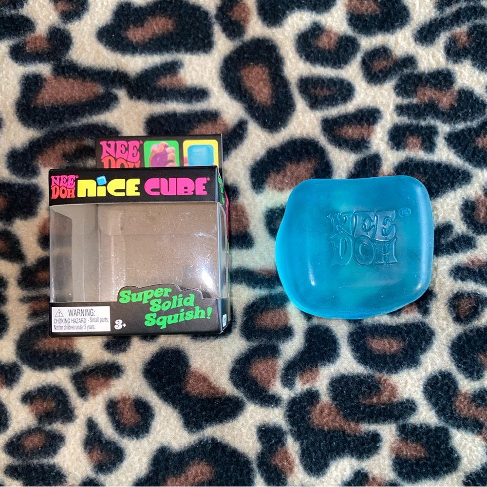 blue needoh nice cube squishy toy